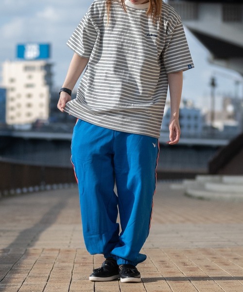 GERRY(ジェリー)の「【ag】〔GERRY/ジェリー〕ヘビーウェイトボーダー ロゴ刺繍 半袖ワイドTシャツ(Tシャツ/カットソー・メンズ・グレー/ブラック/ホワイト・X-LARGE/LARGE/MEDIUM)」の10枚目の写真