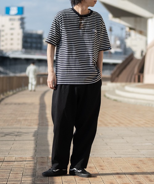 GERRY(ジェリー)の「【ag】〔GERRY/ジェリー〕ヘビーウェイトボーダー ロゴ刺繍 半袖ワイドTシャツ(Tシャツ/カットソー・メンズ・グレー/ブラック/ホワイト・X-LARGE/LARGE/MEDIUM)」の20枚目の写真
