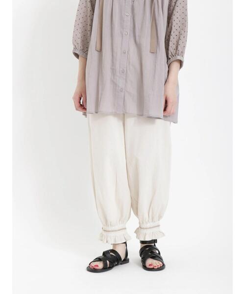 Samansa Mos2（サマンサ モスモス）の「裾シャーリングパンツ（その他パンツ・レディース・ベージュ/キナリ/グレー・ﾌﾘ-）」の19枚目の写真