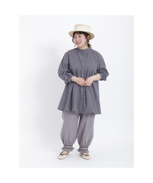 Samansa Mos2（サマンサ モスモス）の「裾シャーリングパンツ（その他パンツ・レディース・ベージュ/キナリ/グレー・ﾌﾘ-）」の7枚目の写真