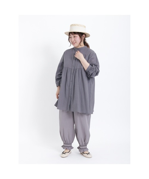 Samansa Mos2（サマンサ モスモス）の「裾シャーリングパンツ（その他パンツ・レディース・ベージュ/キナリ/グレー・ﾌﾘ-）」の8枚目の写真