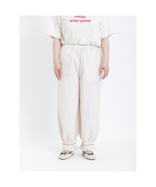 Samansa Mos2（サマンサ モスモス）の「裾シャーリングパンツ（その他パンツ・レディース・ベージュ/キナリ/グレー・ﾌﾘ-）」の12枚目の写真