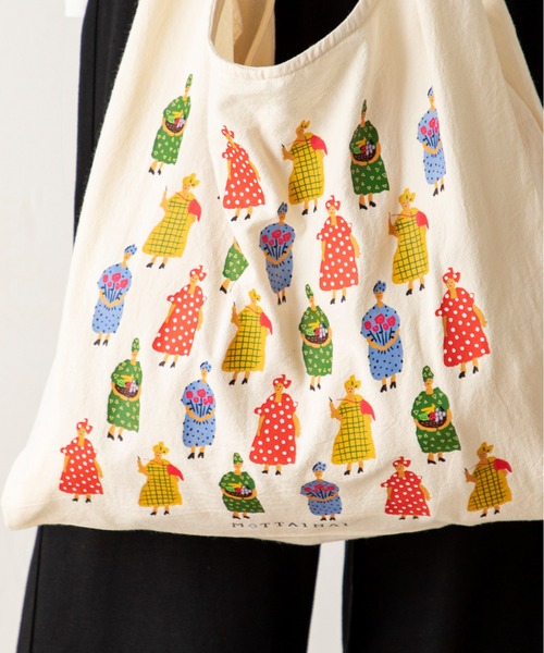 MILLION CARATS（ミリオンカラッツ）の「【MOTTAINAI】総柄エコバッグ（エコバッグ/サブバッグ・レディース・オフホワイト・FREE）」の2枚目の写真