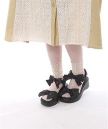 サテンリボンサンダル