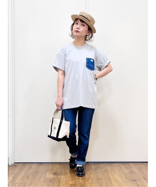 Lee(リー)の「【Lee】デニムポケット Tシャツ(Tシャツ/カットソー・メンズ・グレー・M/L/XL)」の11枚目の写真