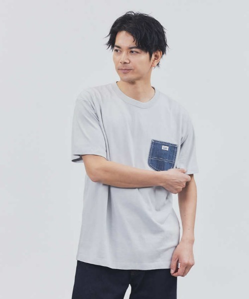 Lee(リー)の「【Lee】デニムポケット Tシャツ(Tシャツ/カットソー・メンズ・グレー・M/L/XL)」の14枚目の写真