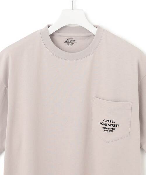 J.PRESS YORK STREET(ジェイプレスヨークストリート)の「【UNISEX】ワンポイント刺繍 ポケットTシャツ(Tシャツ/カットソー・メンズ・ホワイト系/グレー系/ベージュ系/ネイビー系/オレンジ系/スモーキーグリーン系・SMALL/MEDIUM/LARGE)」の8枚目の写真