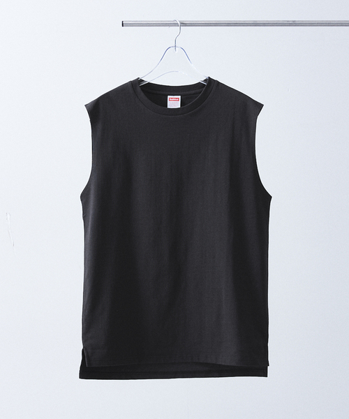 Healthknit（ヘルスニット）の「【Healthknit / ヘルスニット】別注スリーブレス Tシャツ（Tシャツ/カットソー・メンズ・ホワイト/チャコールグレー/ブラック/イエロー・MEDIUM/LARGE）」の3枚目の写真