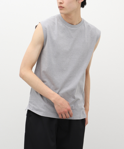 Healthknit（ヘルスニット）の「【Healthknit / ヘルスニット】別注スリーブレス Tシャツ（Tシャツ/カットソー・メンズ・ホワイト/チャコールグレー/ブラック/イエロー・MEDIUM/LARGE）」の11枚目の写真