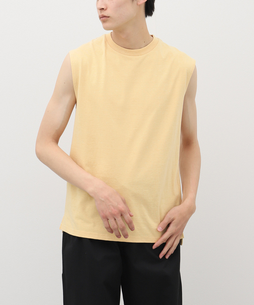 Healthknit（ヘルスニット）の「【Healthknit / ヘルスニット】別注スリーブレス Tシャツ（Tシャツ/カットソー・メンズ・ホワイト/チャコールグレー/ブラック/イエロー・MEDIUM/LARGE）」の13枚目の写真