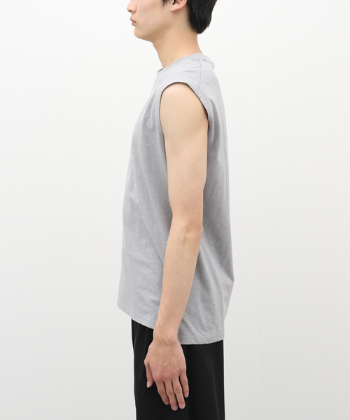 Healthknit（ヘルスニット）の「【Healthknit / ヘルスニット】別注スリーブレス Tシャツ（Tシャツ/カットソー・メンズ・ホワイト/チャコールグレー/ブラック/イエロー・MEDIUM/LARGE）」の16枚目の写真