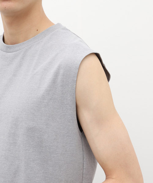 Healthknit（ヘルスニット）の「【Healthknit / ヘルスニット】別注スリーブレス Tシャツ（Tシャツ/カットソー・メンズ・ホワイト/チャコールグレー/ブラック/イエロー・MEDIUM/LARGE）」の20枚目の写真