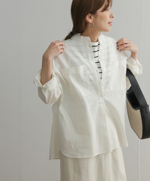 【リピ割】新品タグ付き　リネンWポケットフレンチシャツ　アーバンリサーチドアーズ リネンWポケットフレンチシャツ[GAA5-23M027]｜URBAN RESEARCH