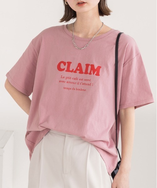 ad thie(アドティエ)の「アソートロゴ プリントTシャツ(Tシャツ/カットソー・レディース・アイボリー/ホワイト/ベビーピンク/オフホワイト/チャコール/セージグリーン・FREE/LL)」の6枚目の写真