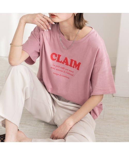 ad thie(アドティエ)の「アソートロゴ プリントTシャツ(Tシャツ/カットソー・レディース・アイボリー/ホワイト/ベビーピンク/オフホワイト/チャコール/セージグリーン・FREE/LL)」の15枚目の写真