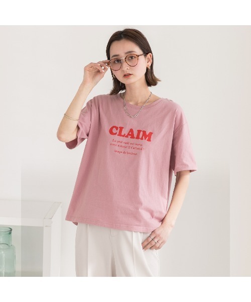 ad thie(アドティエ)の「アソートロゴ プリントTシャツ(Tシャツ/カットソー・レディース・アイボリー/ホワイト/ベビーピンク/オフホワイト/チャコール/セージグリーン・FREE/LL)」の7枚目の写真