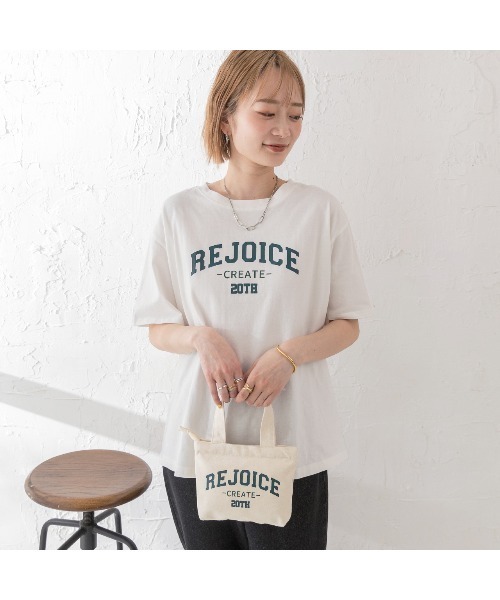 ad thie(アドティエ)の「アソートロゴ プリントTシャツ(Tシャツ/カットソー・レディース・アイボリー/ホワイト/ベビーピンク/オフホワイト/チャコール/セージグリーン・FREE/LL)」の13枚目の写真