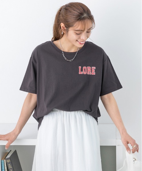ad thie(アドティエ)の「アソートロゴ プリントTシャツ(Tシャツ/カットソー・レディース・アイボリー/ホワイト/ベビーピンク/オフホワイト/チャコール/セージグリーン・FREE/LL)」の20枚目の写真