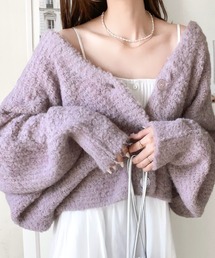 【mily bilet】大人可愛い ブークレーショートカーディガン