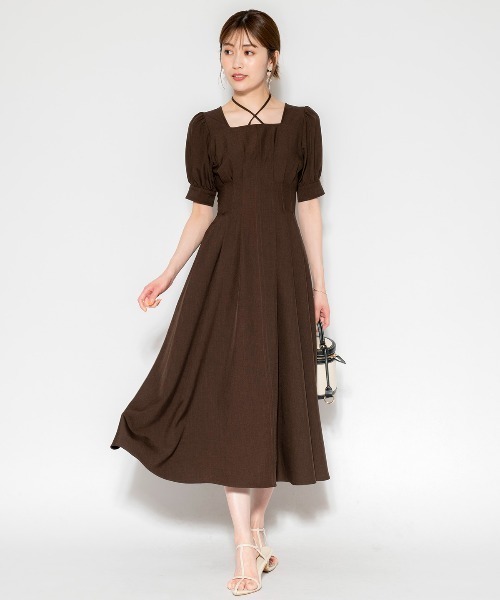 AND COUTURE（アンドクチュール）の「ウエストタックホルターリボン