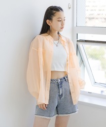 シアーストライプシャツ