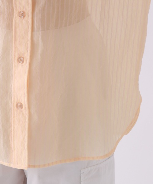 repipi armario（レピピ アルマリオ）の「シアーストライプシャツ（シャツ/ブラウス・キッズ・ホワイト/ライム/オレンジ・SMALL/MEDIUM/LARGE）」の14枚目の写真