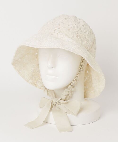 IRIS47（イリスフォーセブン）の「【IRIS 47】bouquet hat WT33　※（ハット・レディース・ホワイト/ブラック・FREE）」の3枚目の写真