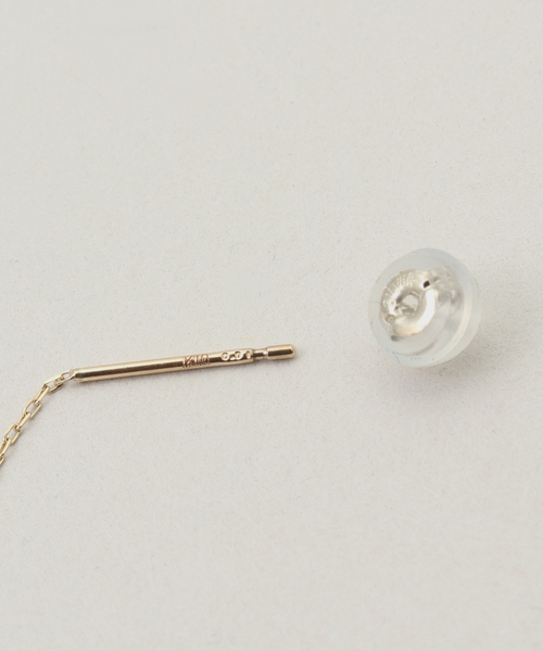 IENA（イエナ）の「【les bonbon/ル ボンボン】diamond long chain pirce sing ピアス(片耳)（ピアス（片耳用）・レディース・ゴールド・FREE）」の4枚目の写真