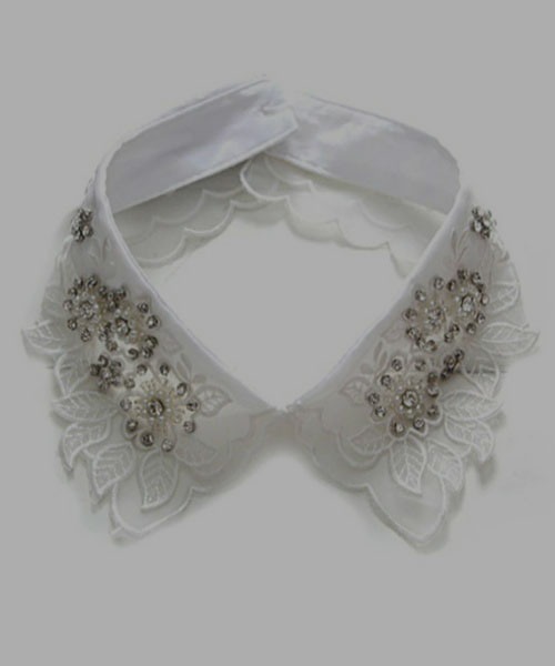 Mayree(メイリー)の「【resonance】シアー ビジューデザイン つけ襟【マルチウェイ】(付け襟・レディース・ブラック/ホワイト・FREE)」の8枚目の写真