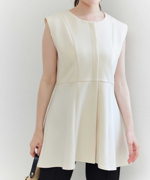 fifth（フィフス）の「ドライタッチペプラムフレアトップス（Tシャツ/カットソー・レディース・ブラック/アイボリー・M）」の19枚目の写真