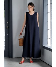 STYLE DELI（スタイルデリ）の「シボ感Vネックロングワンピース（ワンピース）」