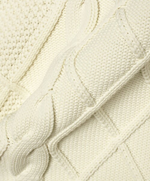 BEAMS（ビームス）の「BEAMS / 5ゲージ フィッシャーマン ニットベスト（ベスト・メンズ・ナチュラル/ネイビー・SMALL/MEDIUM/LARGE/X-LARGE）」の14枚目の写真