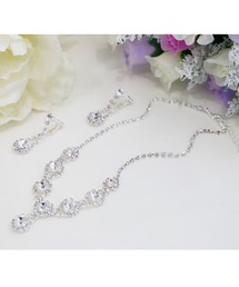 Cupid Heart（キューピッドハート）の「【Cupid Heart】結婚式アクセ！ビジューネックレス＋イアリングset（ネックレス）」