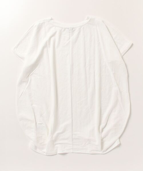 NAVY（ネイビー）の「SARARI 冷感サイドタック無地半袖Tシャツ（Tシャツ/カットソー・レディース・グレー/グリーン/ホワイト/グレイッシュベージュ/ブラック・フリー）」の6枚目の写真