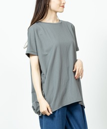 SARARI 冷感サイドタック無地半袖Tシャツ