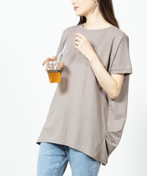 SARARI 冷感サイドタック無地半袖Tシャツ
