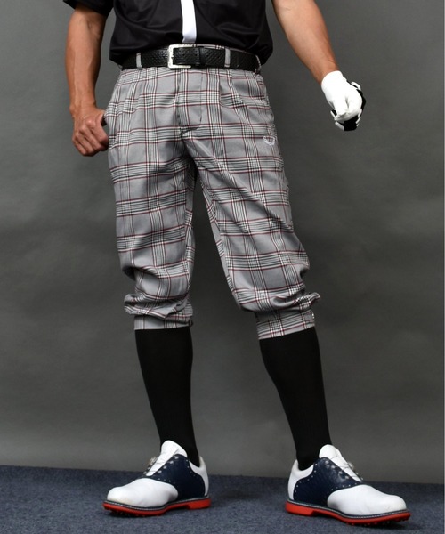 ストレッチ ニッカボッカーズゴルフウェア グレンチェック ゴルフ