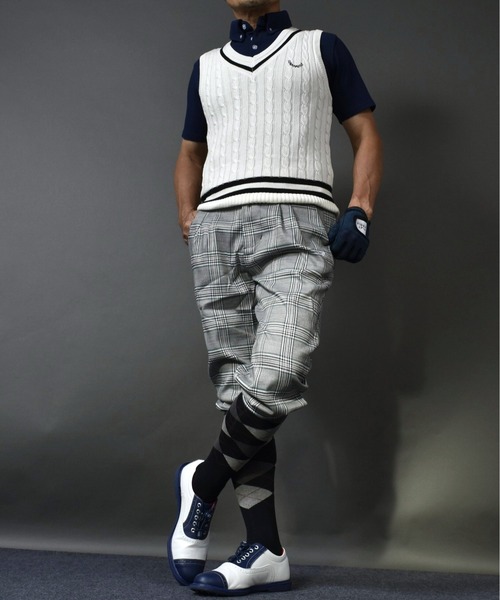 ストレッチ ニッカボッカーズゴルフウェア グレンチェック ゴルフパンツ（その他パンツ）｜COMON GOLF（コモンゴルフ）