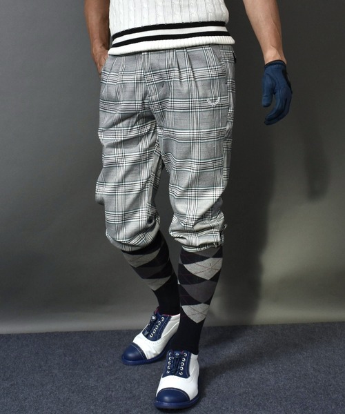 ストレッチ ニッカボッカーズゴルフウェア グレンチェック ゴルフパンツ（その他パンツ）｜COMON GOLF（コモンゴルフ）