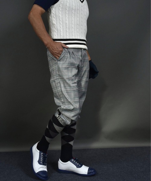 ストレッチ ニッカボッカーズゴルフウェア グレンチェック ゴルフパンツ（その他パンツ）｜COMON GOLF（コモンゴルフ）