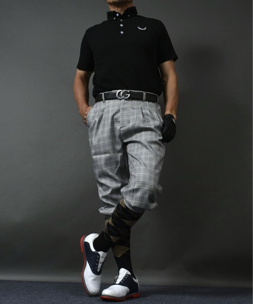 ストレッチ ニッカボッカーズゴルフウェア グレンチェック ゴルフパンツ（その他パンツ）｜COMON GOLF（コモンゴルフ）