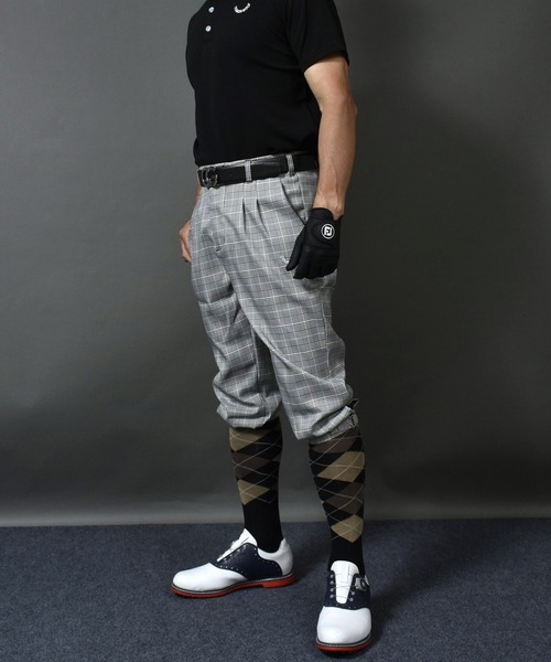 ストレッチ ニッカボッカーズゴルフウェア グレンチェック ゴルフパンツ（その他パンツ）｜COMON GOLF（コモンゴルフ）