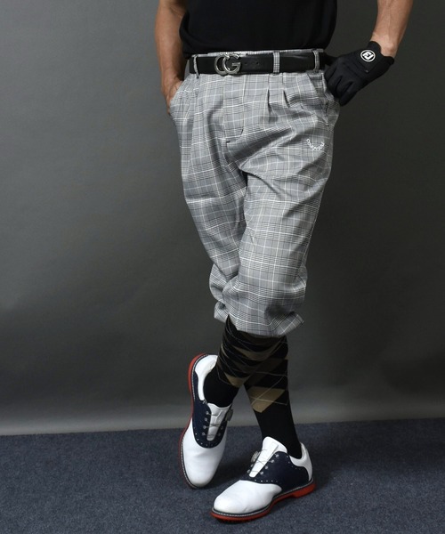 ストレッチ ニッカボッカーズゴルフウェア グレンチェック ゴルフパンツ（その他パンツ）｜COMON GOLF（コモンゴルフ）