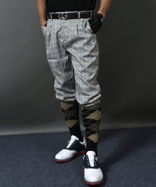 ストレッチ ニッカボッカーズゴルフウェア グレンチェック ゴルフパンツ（その他パンツ）｜COMON GOLF（コモンゴルフ）