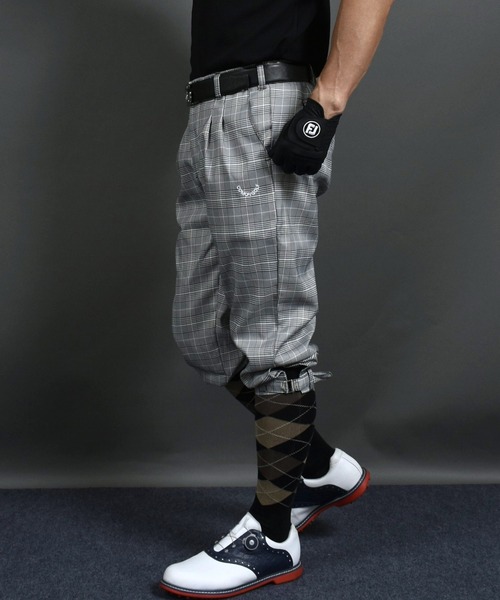ストレッチ ニッカボッカーズゴルフウェア グレンチェック ゴルフパンツ（その他パンツ）｜COMON GOLF（コモンゴルフ）