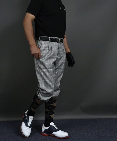 ストレッチ ニッカボッカーズゴルフウェア グレンチェック ゴルフパンツ（その他パンツ）｜COMON GOLF（コモンゴルフ）