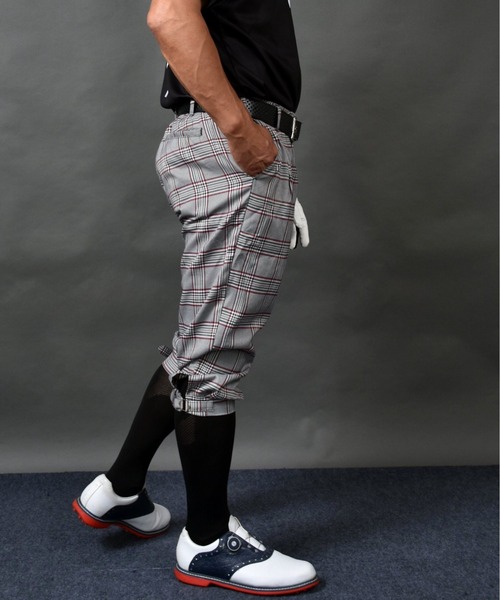 ストレッチ ニッカボッカーズゴルフウェア グレンチェック ゴルフ