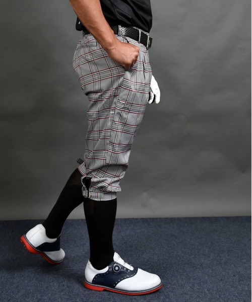 ストレッチ ニッカボッカーズゴルフウェア グレンチェック ゴルフ