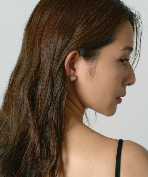 VATSURICA（バツリカ）の「〈VATSURICA〉金属アレルギー対応 / サージカルステンレス / ミニ ハート ピアス（ピアス（両耳用）・レディース・ホワイト/レッド・FREE）」の11枚目の写真