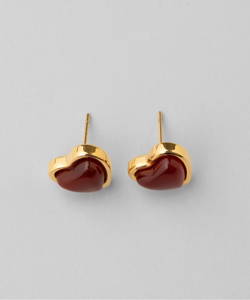 VATSURICA（バツリカ）の「〈VATSURICA〉金属アレルギー対応 / サージカルステンレス / ミニ ハート ピアス（ピアス（両耳用）・レディース・ホワイト/レッド・FREE）」の15枚目の写真